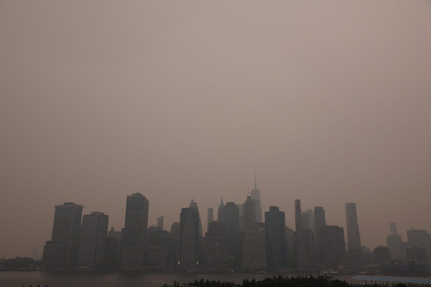 On June 6, New York City's air quality index reached a "very unhealthy" level, as over 100 wildfires in Canada turned the sky into a haze.