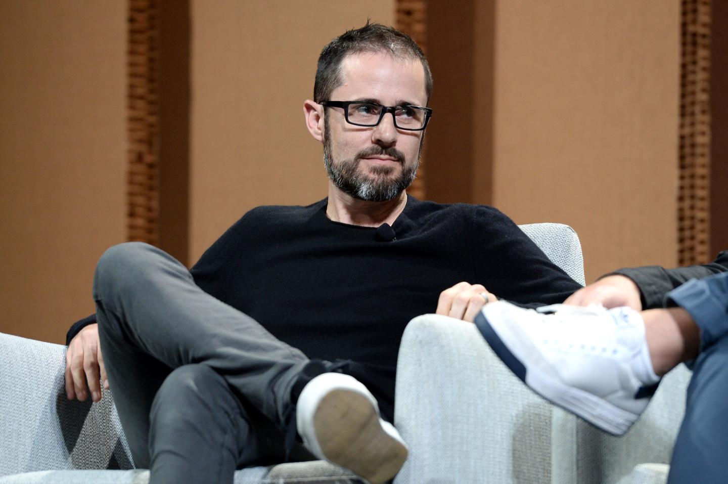 Evan Williams speaks onstage at the Vanity Fair New Establishment Summit at Yerba Buena Center for the Arts on October 7, 2015.