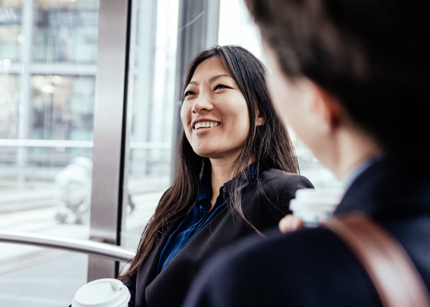 Asian businesswoman smiling