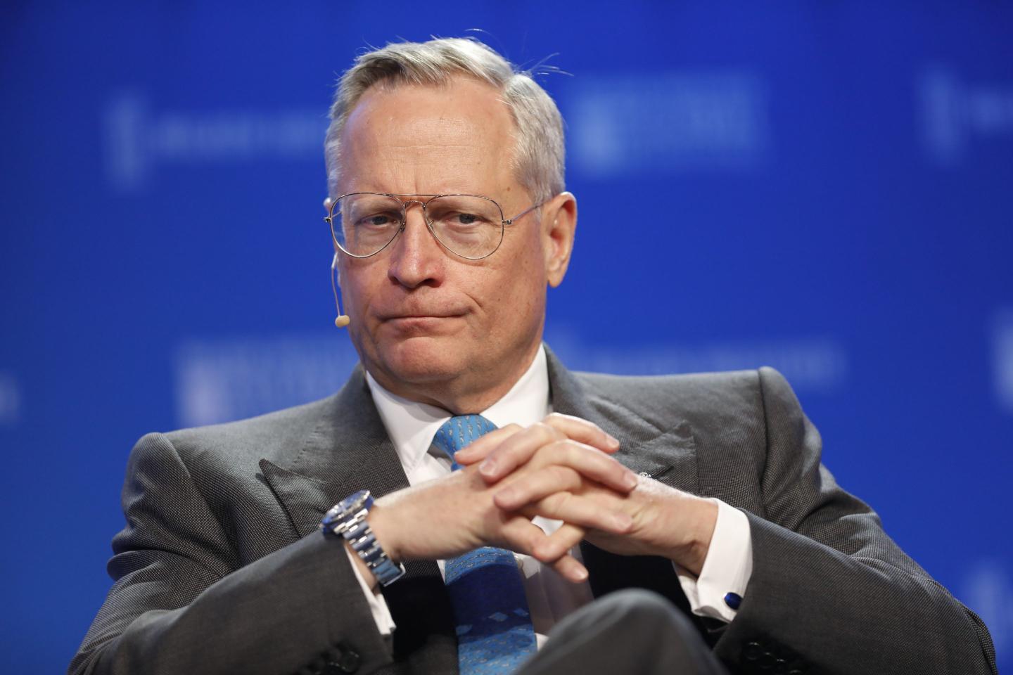 Billionaire Ross Perot Jr., chairman of Hillwood Development Co., listens during the Milken Institute Global Conference in Beverly Hills, California on May 1, 2017.