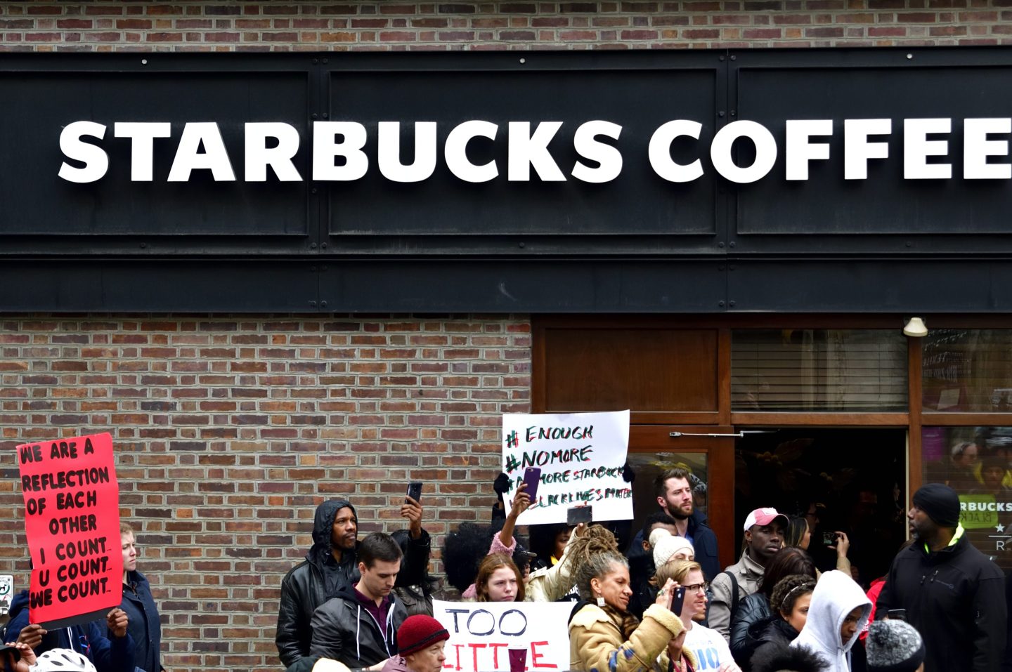 Anti-Racism Protest at Starbucks