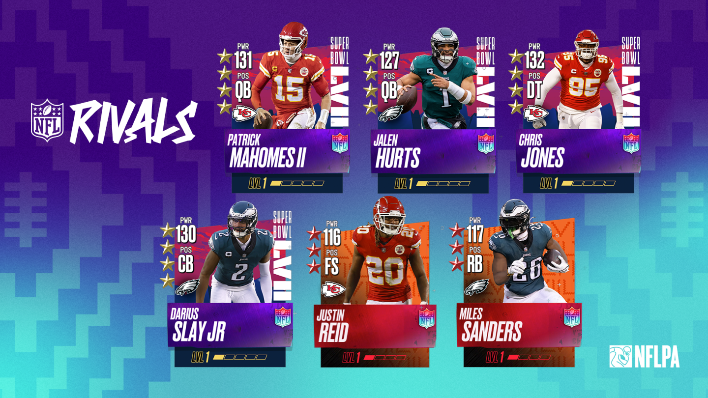 Photo of Super Bowl player cards
