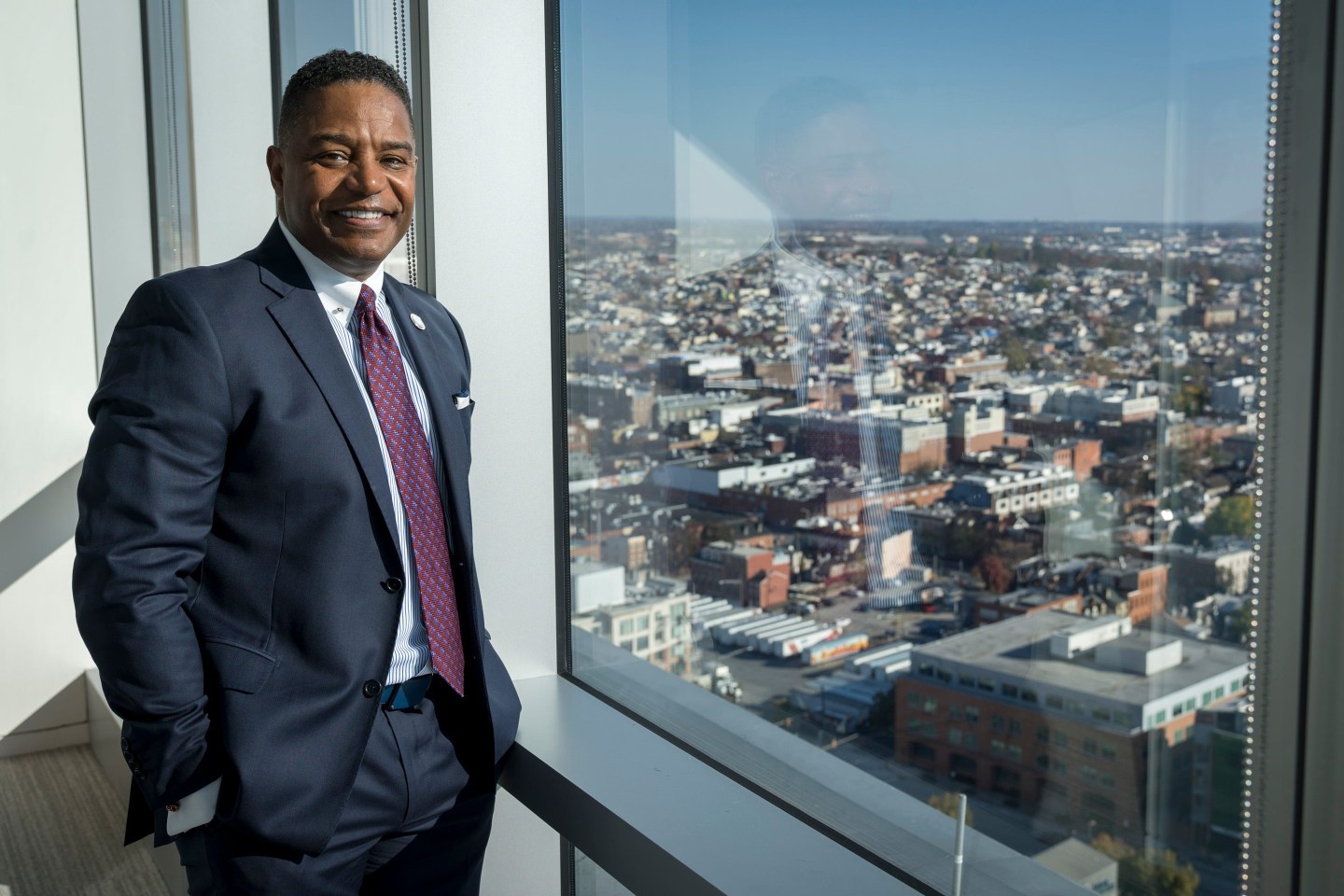 Calvin Butler, president and CEO of Exelon, a utility company serving customers in New Jersey, Maryland, Illinois, Delaware, Pennsylvania, and the District of Columbia, at his office in Baltimore.