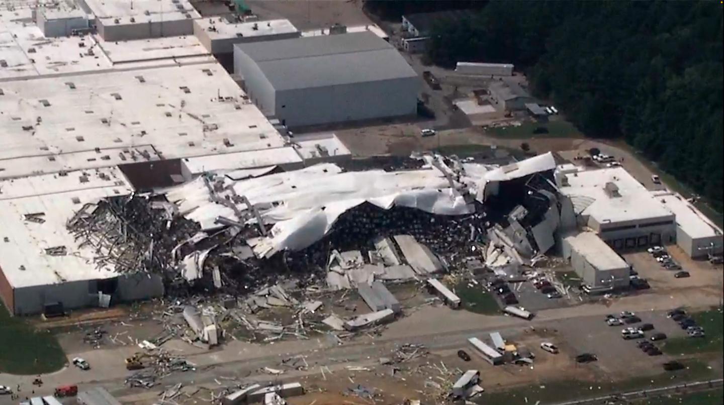 Pfizer plant in North Carolina heavily damaged by tornado ‘will likely lead to long-term shortages’ of drugs