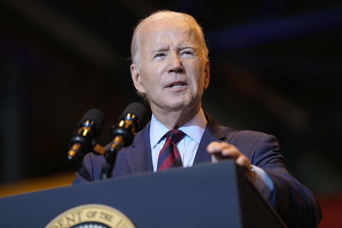 President Joe Biden speaks in Philadelphia, July 20, 2023. 