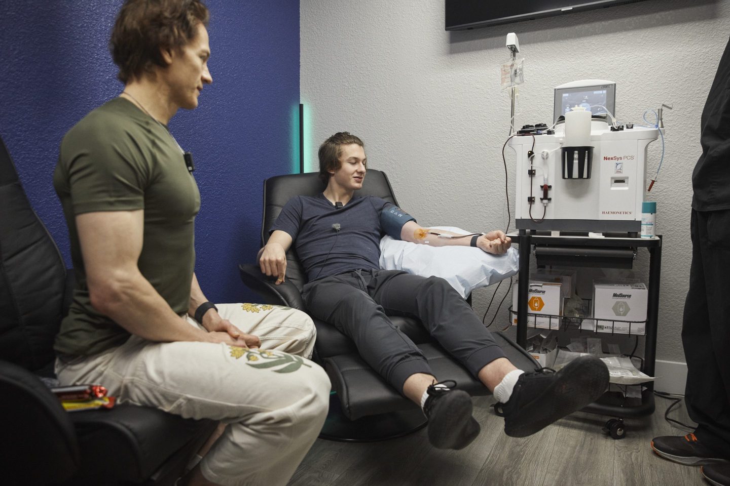 credit Bryan Johnson, plasma exchange with son