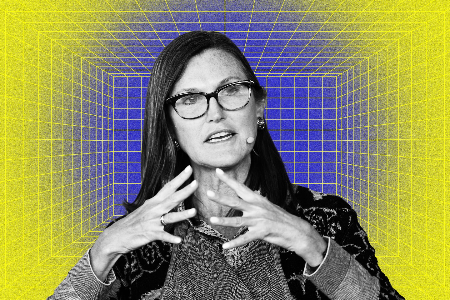 Illustration of Ark Invest CEO Cathie Wood