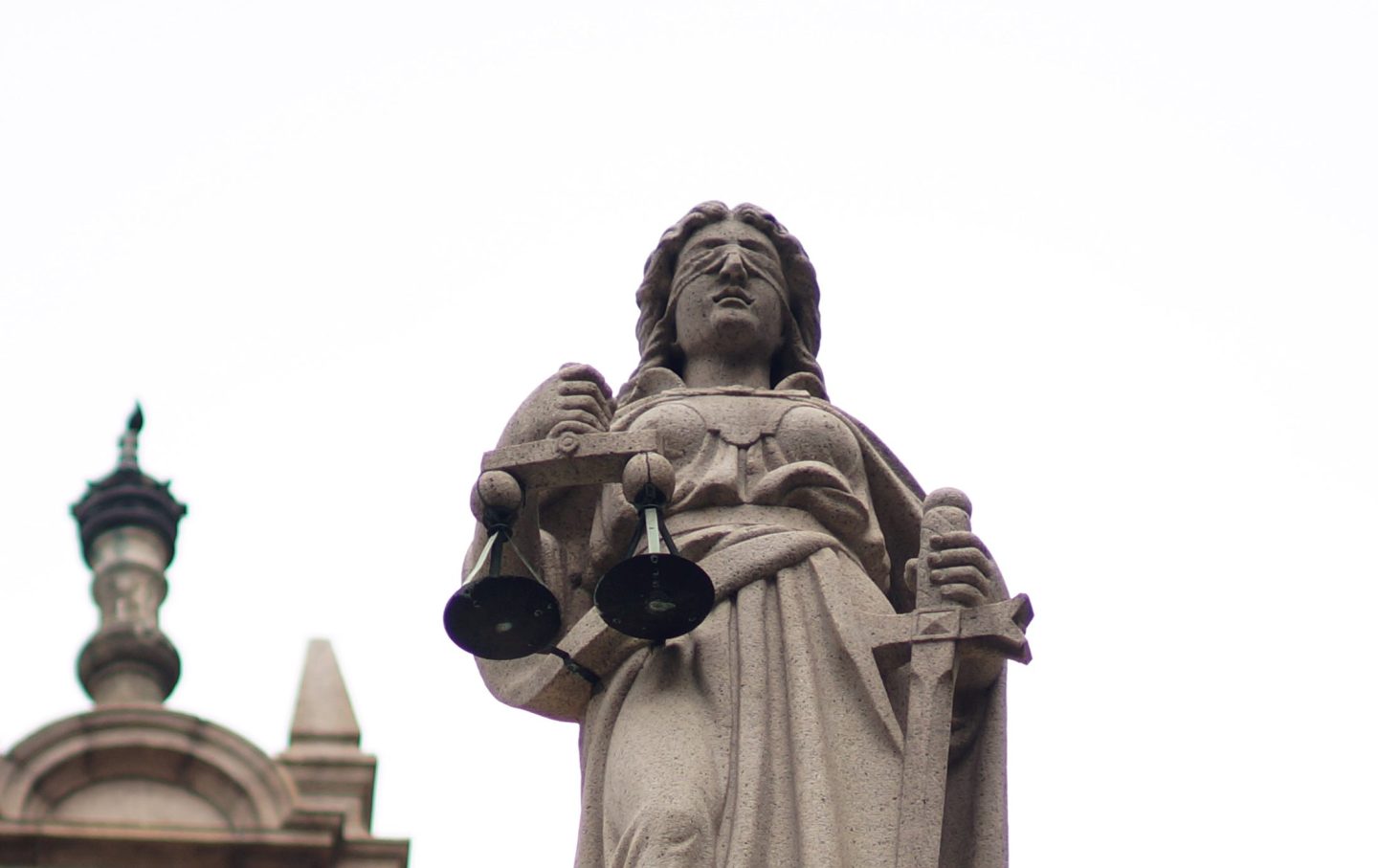 A statue of Themis, the Greek goddess of Justice, in central Hong Kong.