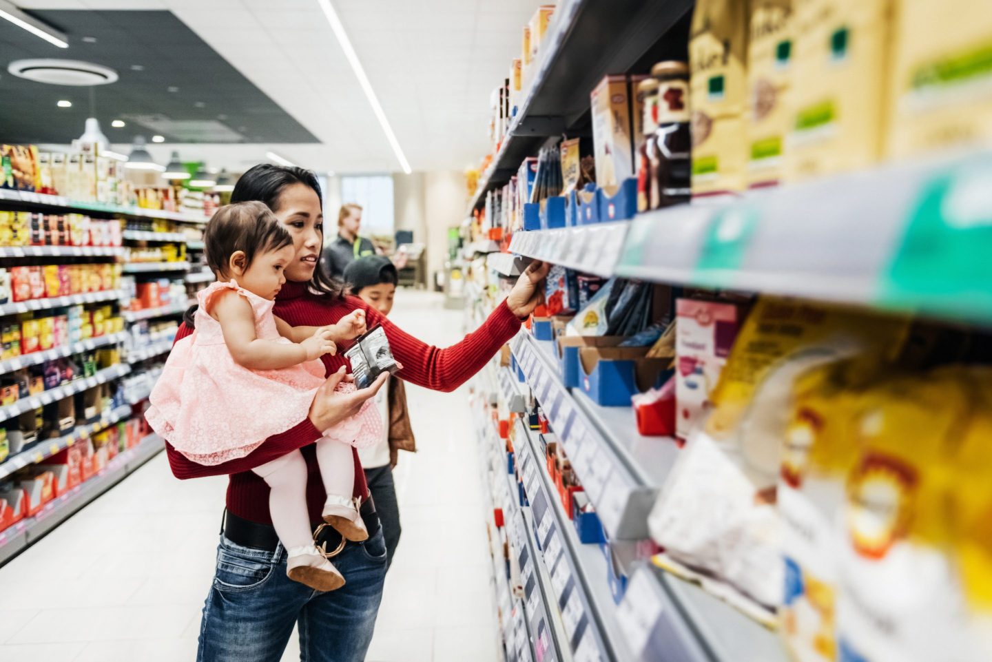 Woman in grocery store