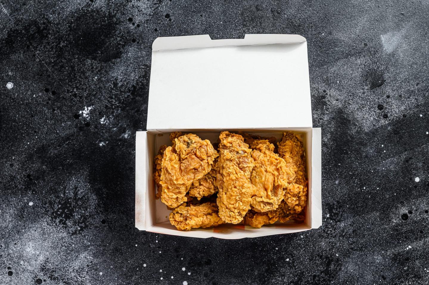 A box of fried chicken