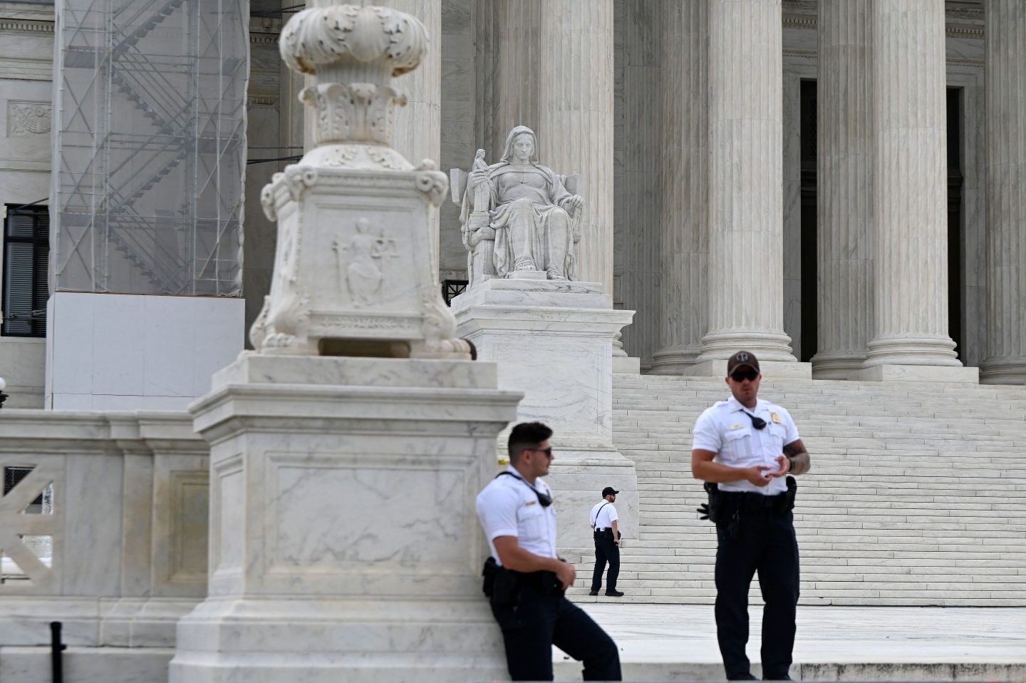 View of the steps of the U.S. Supreme Court building