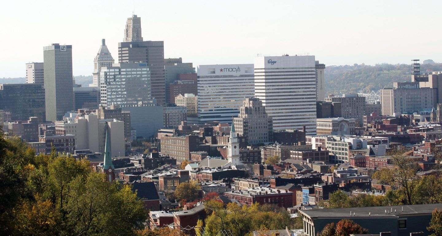 The skyline of downtown Cincinnati