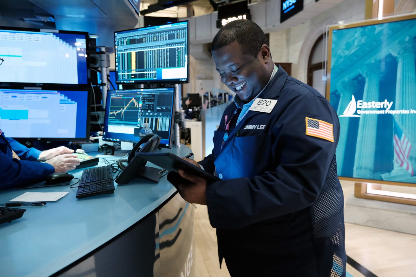 Traders on the floor of the New York Stock Exchange in October 2022.
