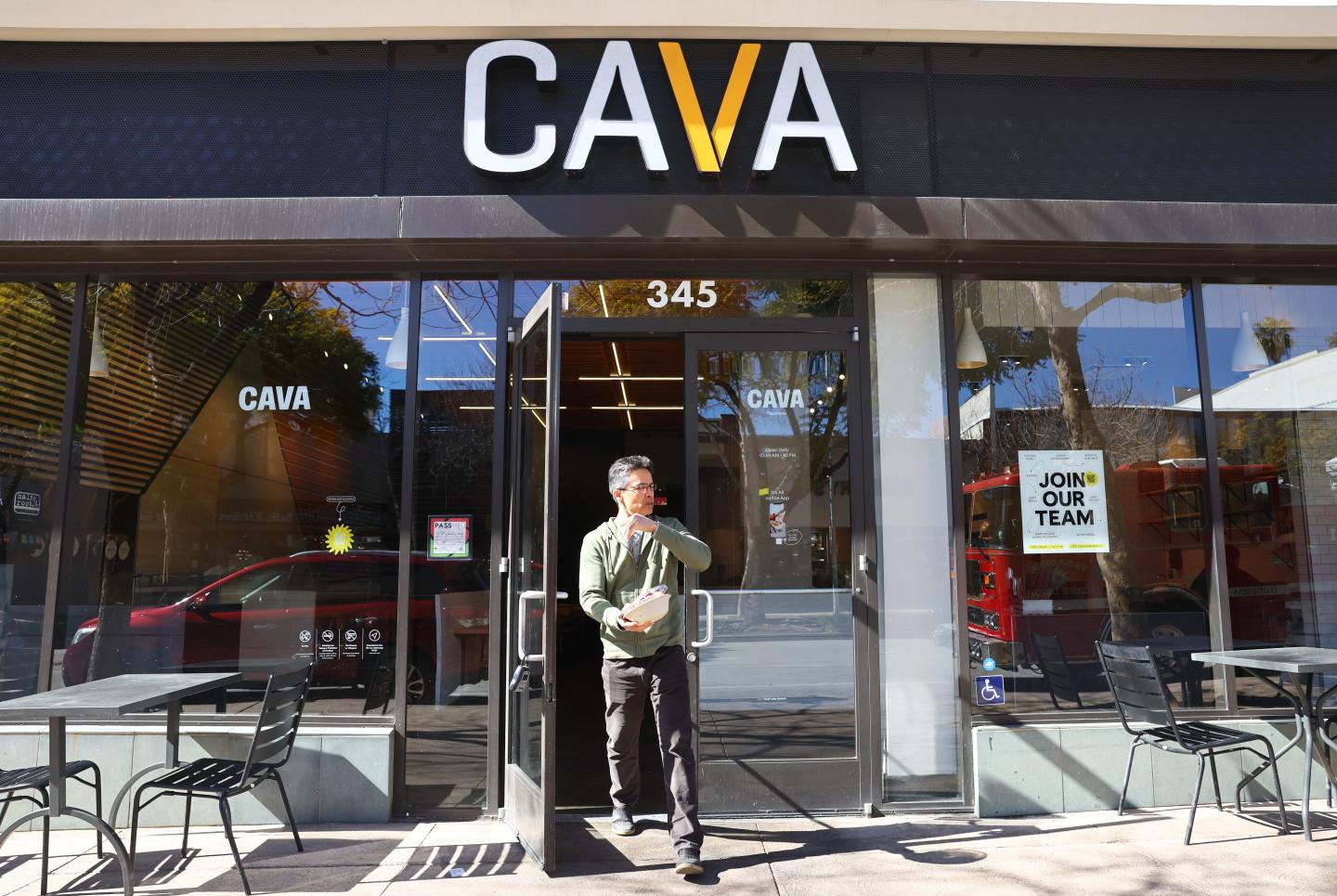A Cava restaurant chain location in Pasadena, California. 