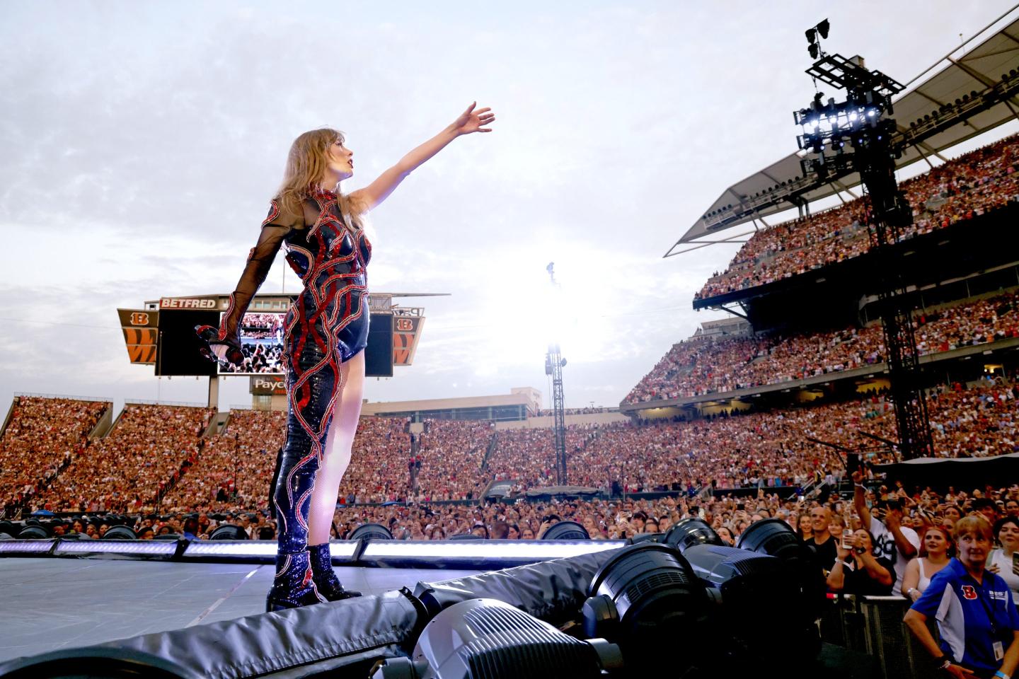 Taylor Swift performs in Cincinnati on June 30 during her latest tour.