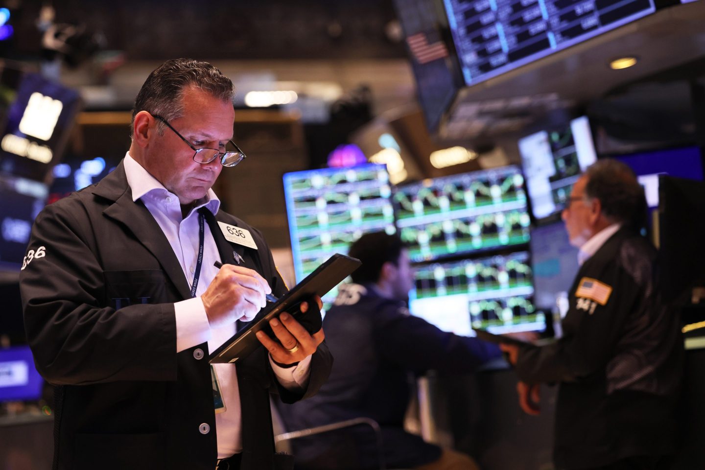 Traders at the New York Stock Exchange, July 6, 2023.