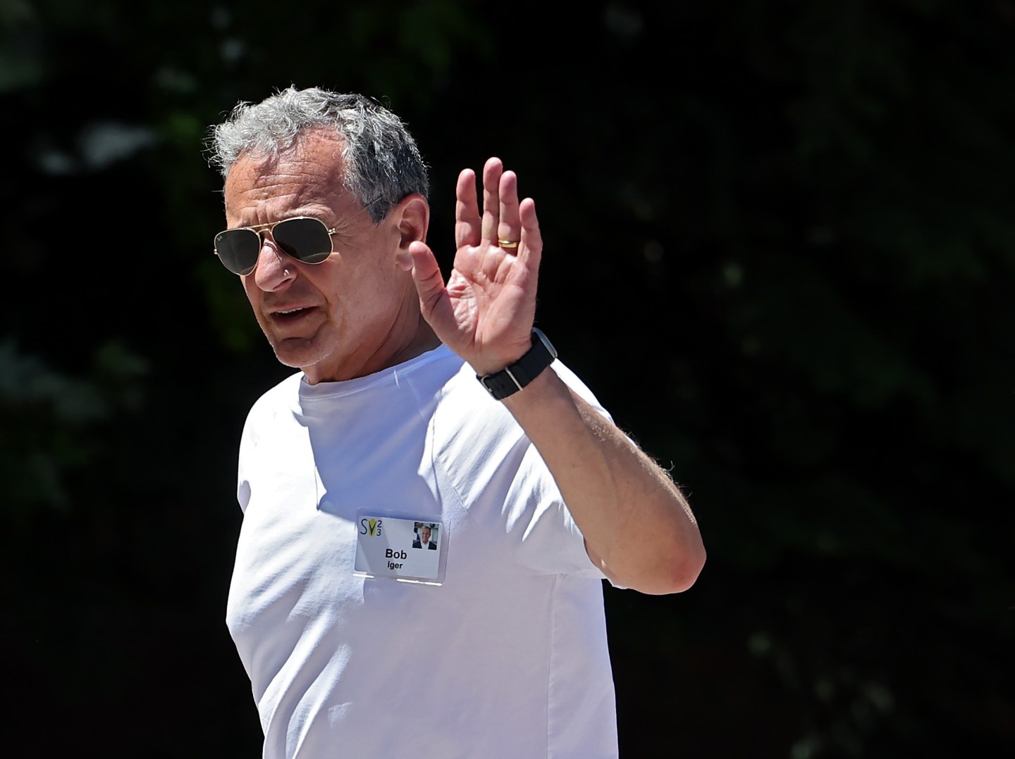 CEO of Disney Bob Iger arrives at the Sun Valley Lodge for the Allen & Company Sun Valley Conference.