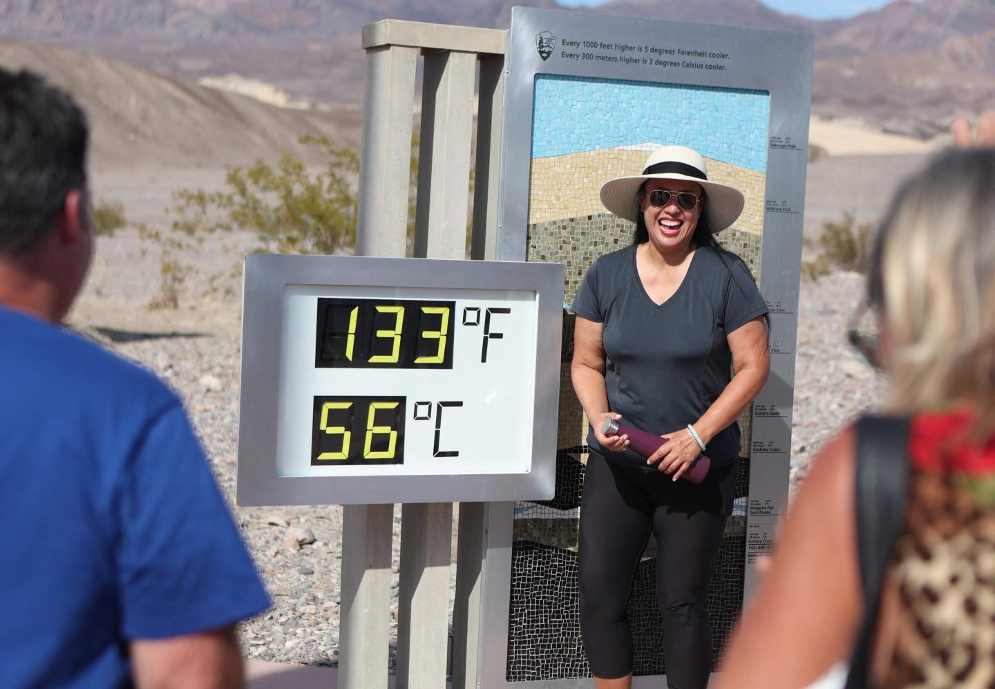 Climate change gawking thrives as tourists flock to Death Valley with temperatures at 128 degrees