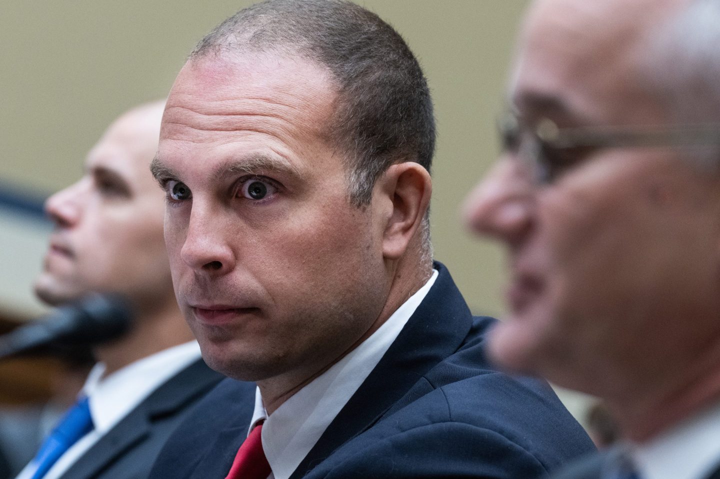 David Grusch, former National Reconnaissance Office representative on the Defense Department's Unidentified Aerial Phenomena Task Force testifies to Congress on Wednesday, July 26, 2023.