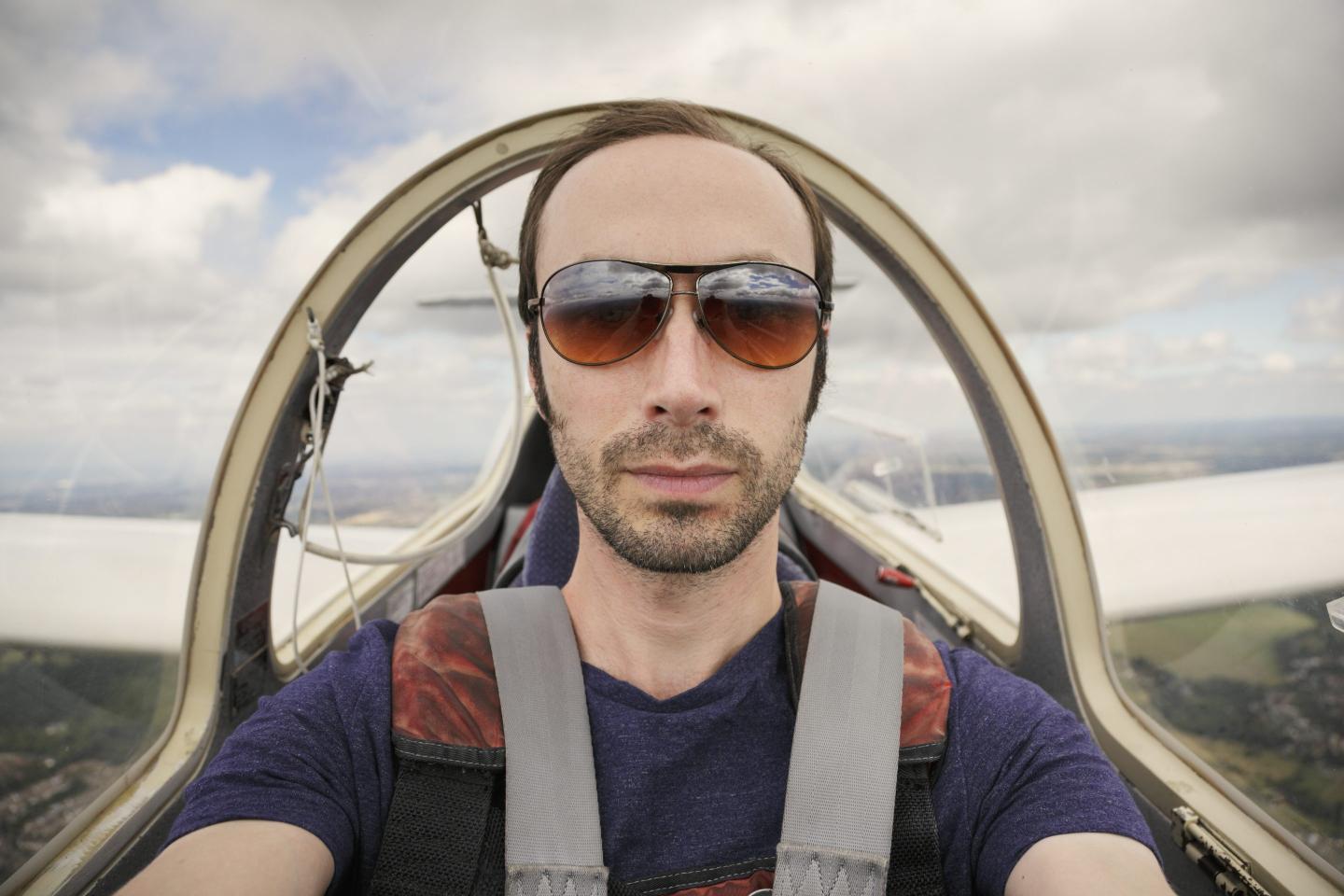 Man in glider