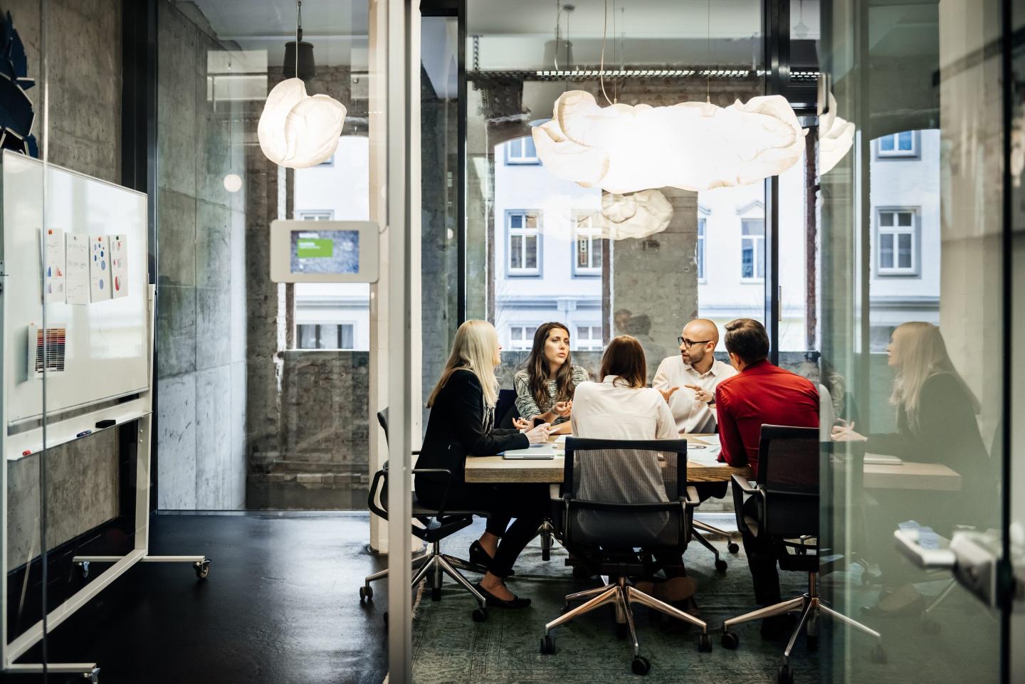people in office meeting
