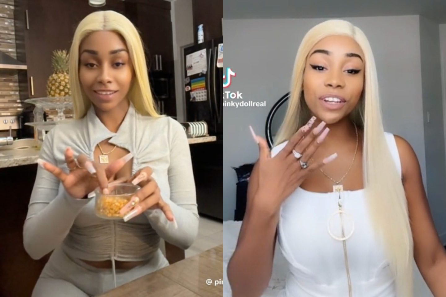 PinkyDoll performing on TikTok