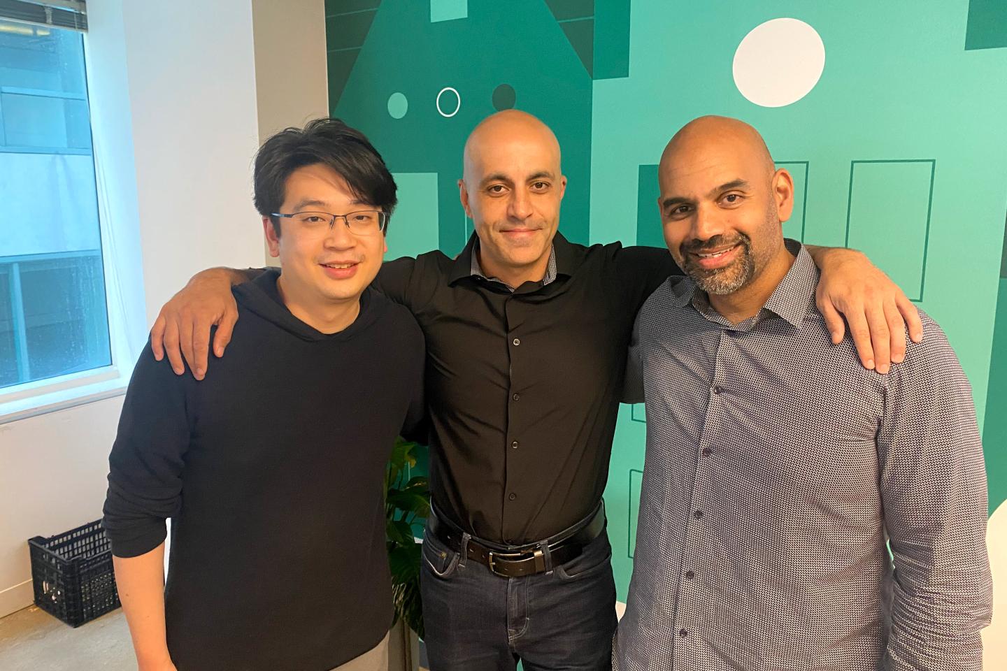 Hanlin Tang, Mosaic ML co-founder and current chief technology officer; Ali Ghodsi, co-founder and chief executive of Databricks; and Naveen Rao, MosaicML’s CEO and co-founder.
