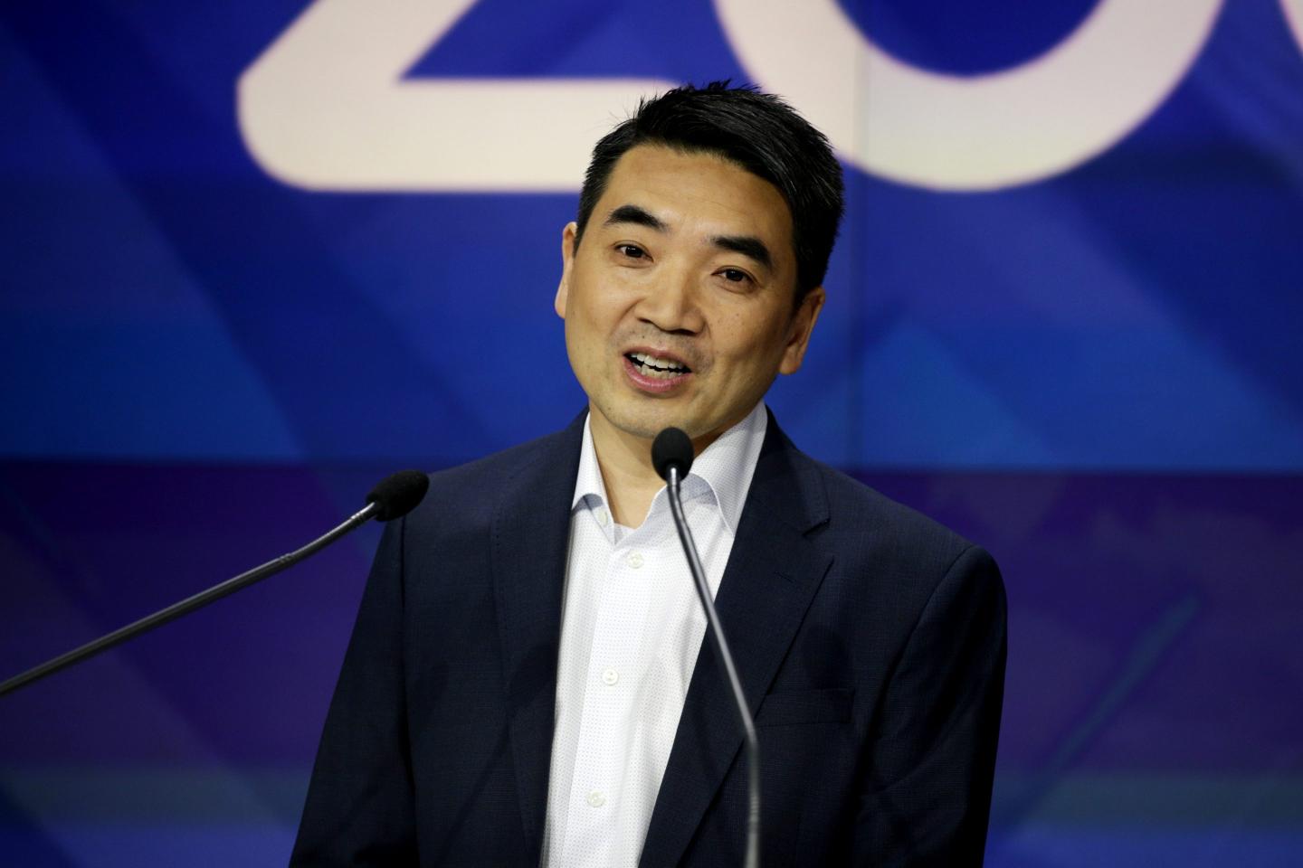 Zoom founder Eric Yuan. The company is asking employees who live within 50 miles of one of its offices to work in person part of the time. 
