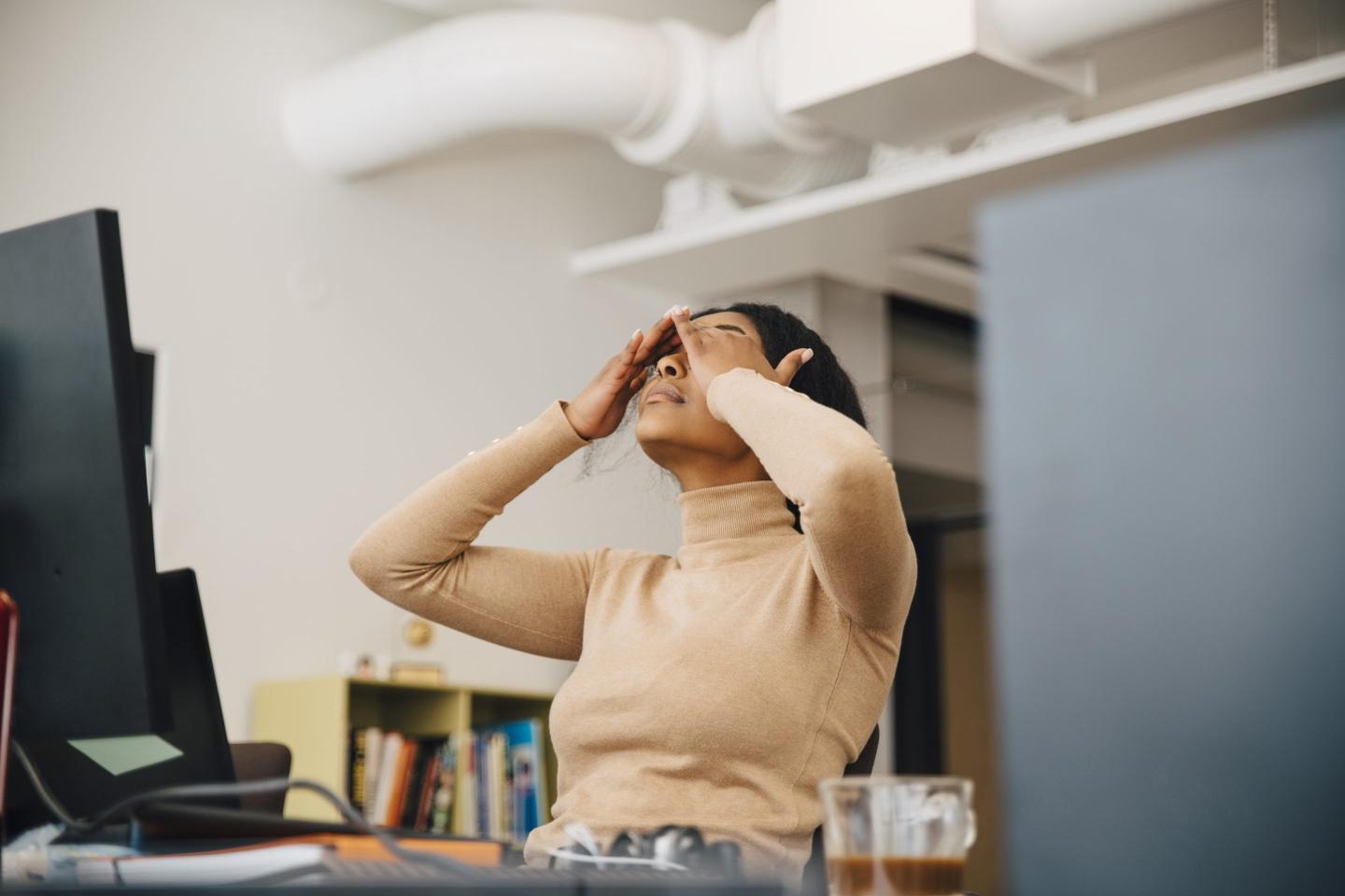 Woman with headache
