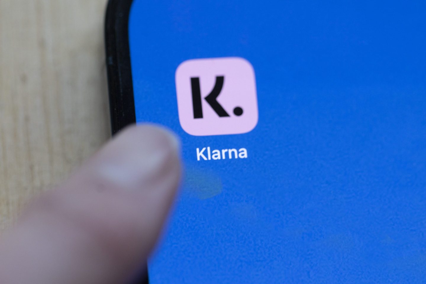 a picture of klarna's app on a smartphone home screen