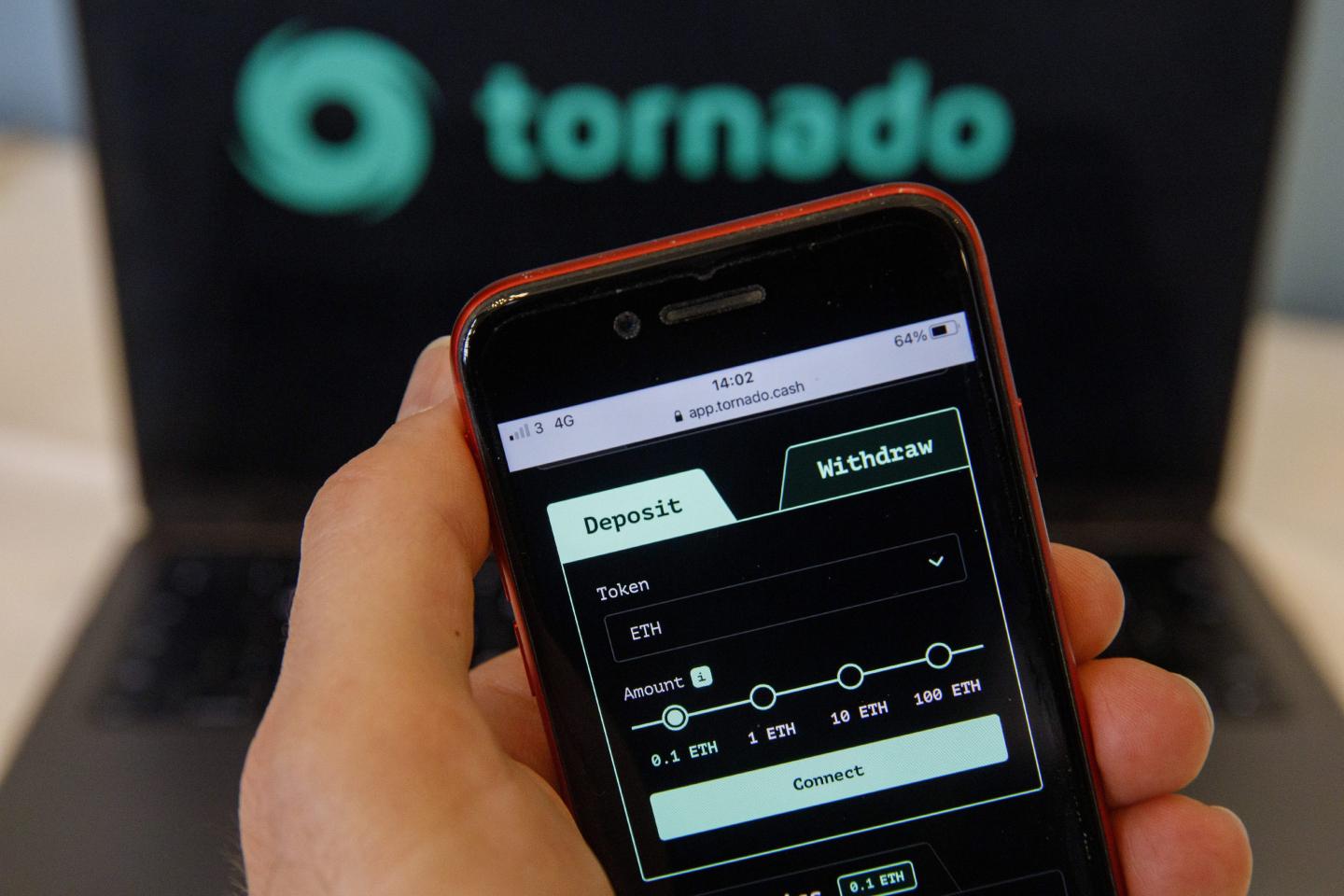 smartphone displaying cryptocurrency app
