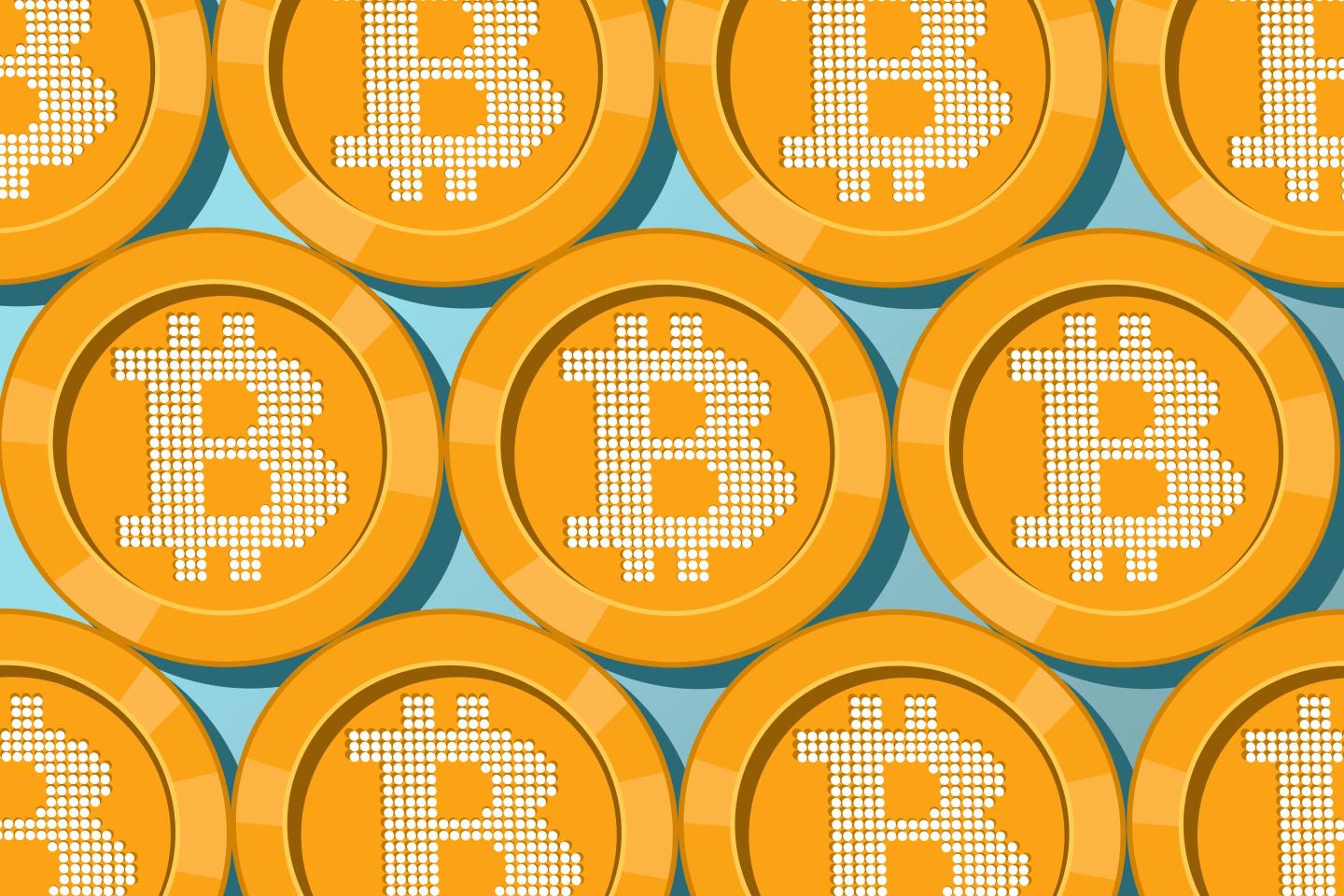 The Bitcoin symbol illustration