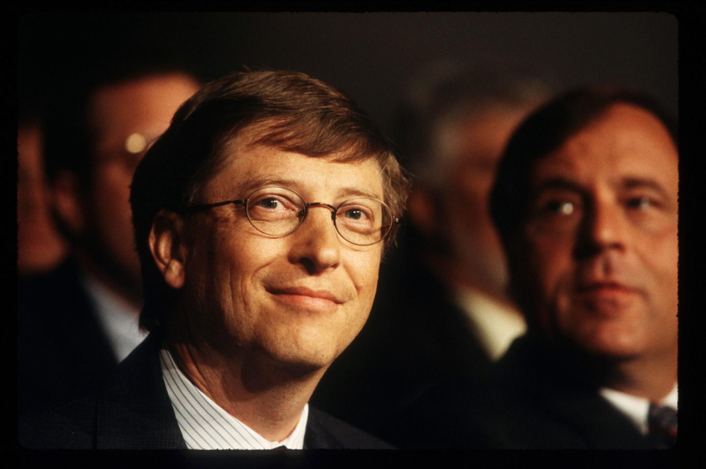 Chairman and Chief Software Architect of Microsoft Corporation Bill Gates attends an Antitrust press conference May 5, 1998