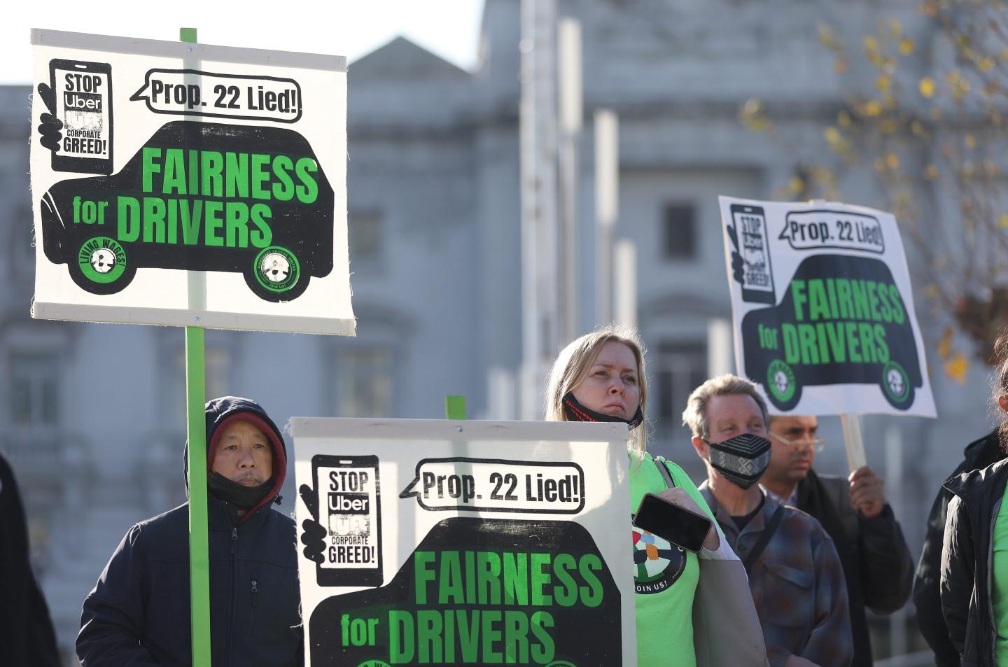 Gig workers rally at San Francisco courthouse against Proposition 22 amid appeal in 2022