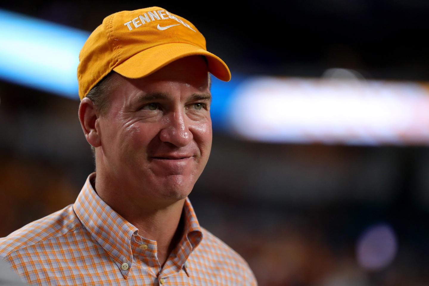 Peyton Manning in a University of Tennessee cap