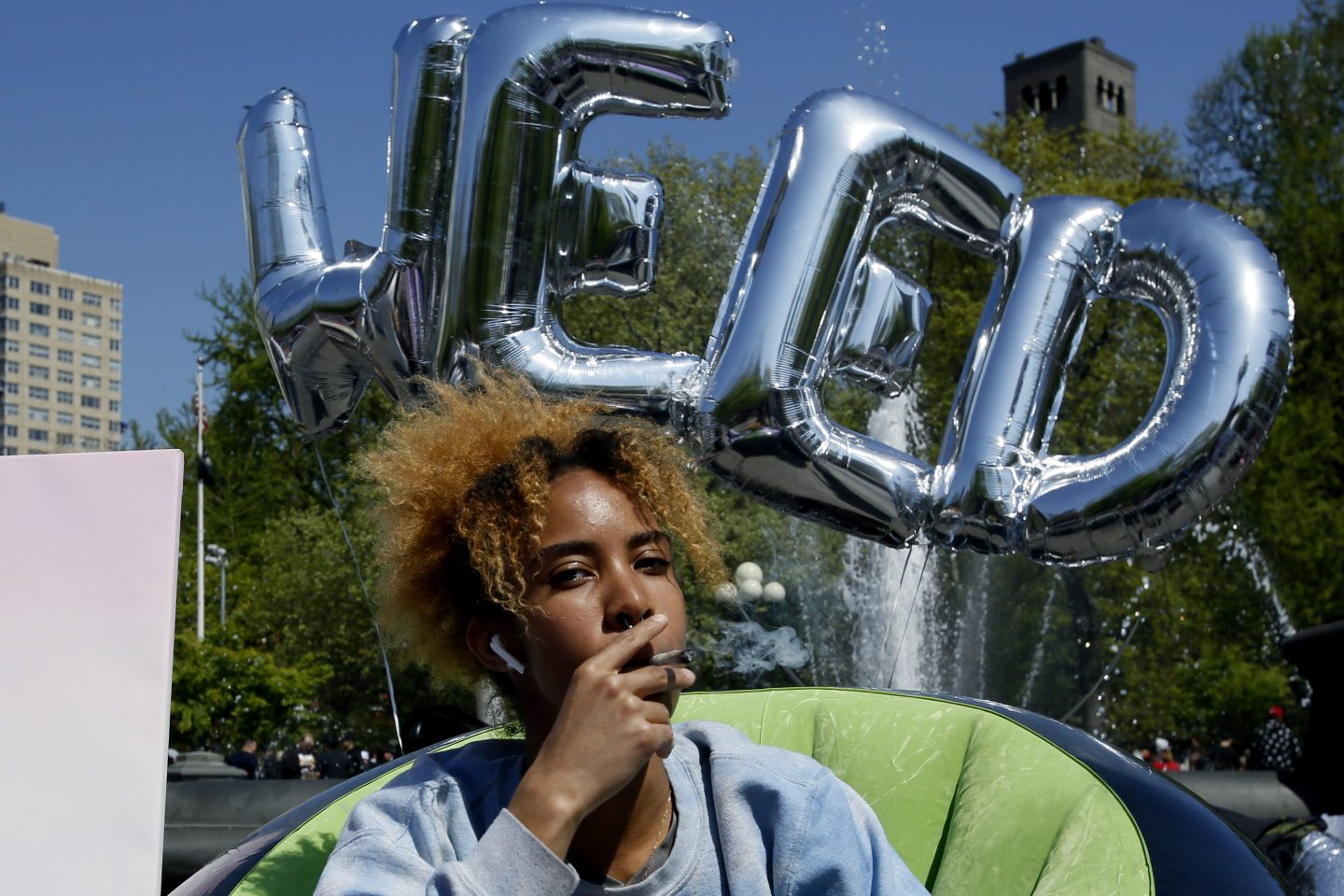 Marijuana smoker in New York City