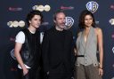 Timothee Chalamet, Denis Villeneuve and Zendaya pose for photos