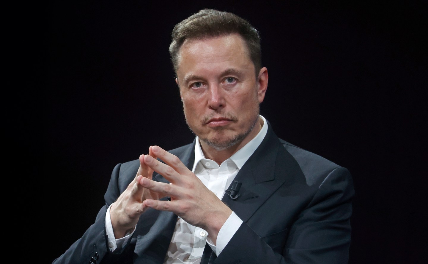 Chief Executive Officer of SpaceX and Tesla and owner of Twitter, Elon Musk attends the Viva Technology conference