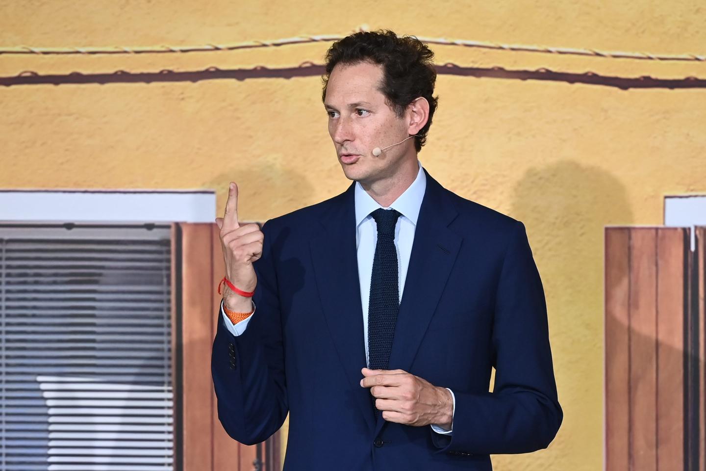 A picture of John Elkann talking