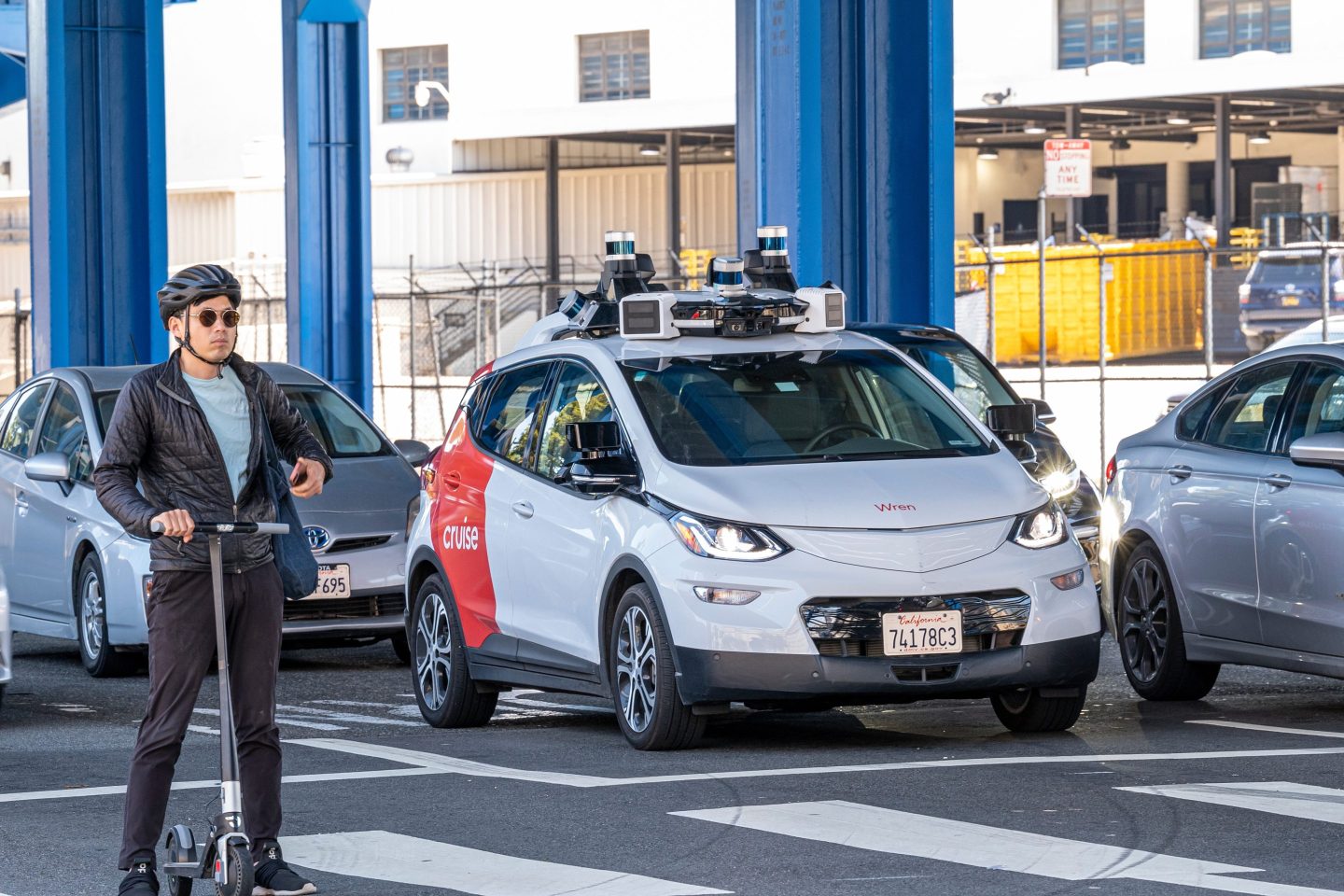 A Cruise autonomous taxi in San Francisco.