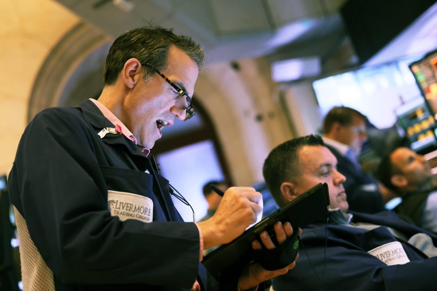 At the New York Stock Exchange during morning trading, Aug. 10, 2023.