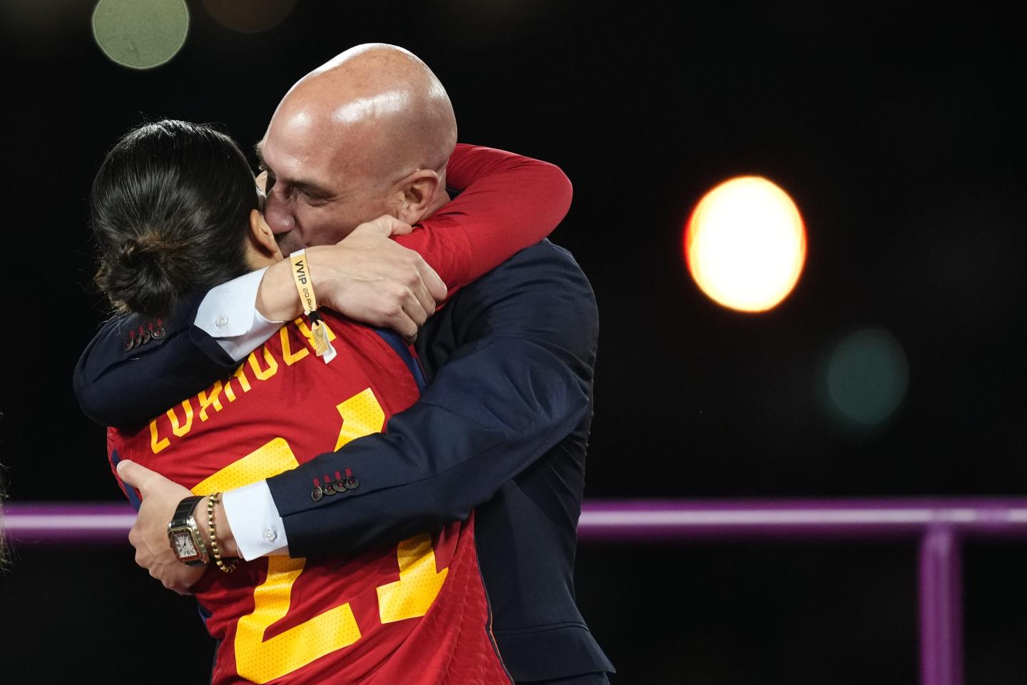 Spain’s soccer chief is hit with a complaint over his ‘unacceptable’ kiss of female World Cup player