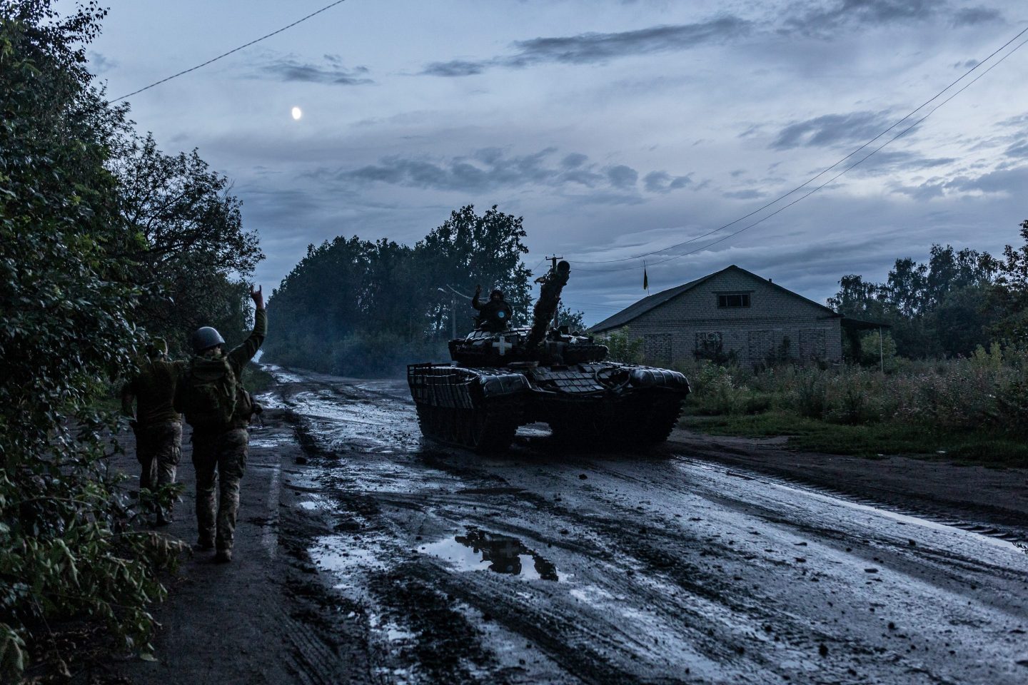 A Ukrainian tank is seen as the Russia-Ukraine war continues