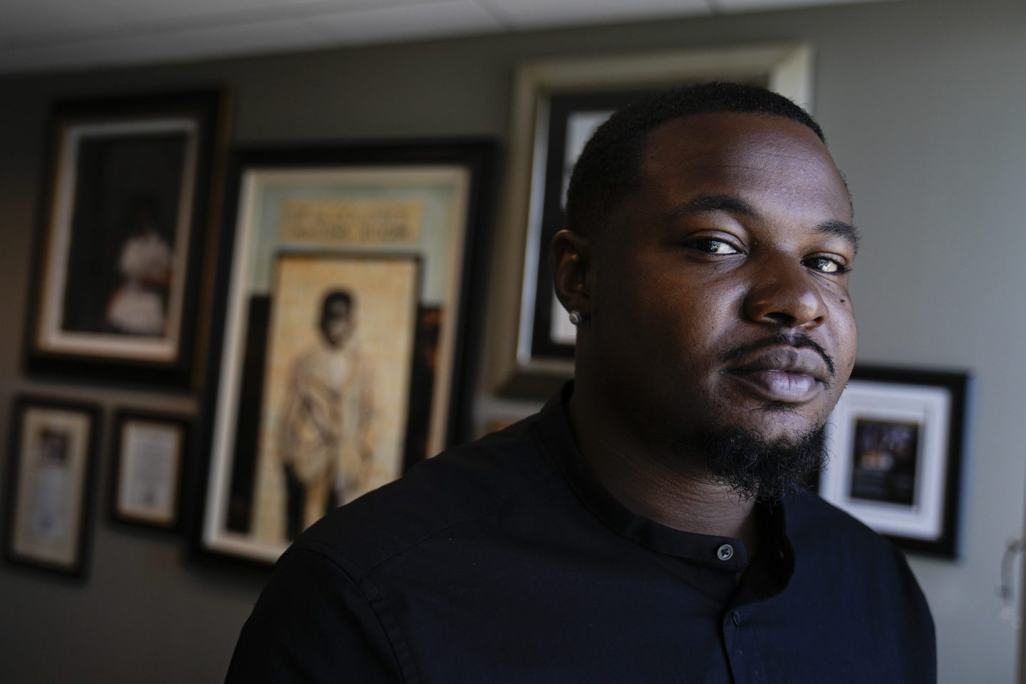 Randal Quran Reid in his attorny's office on Sept. 20, 2023. Reid says the use of facial recognition technology by a sheriff's detective in Louisiana led to his arrest for crimes he did not commit.