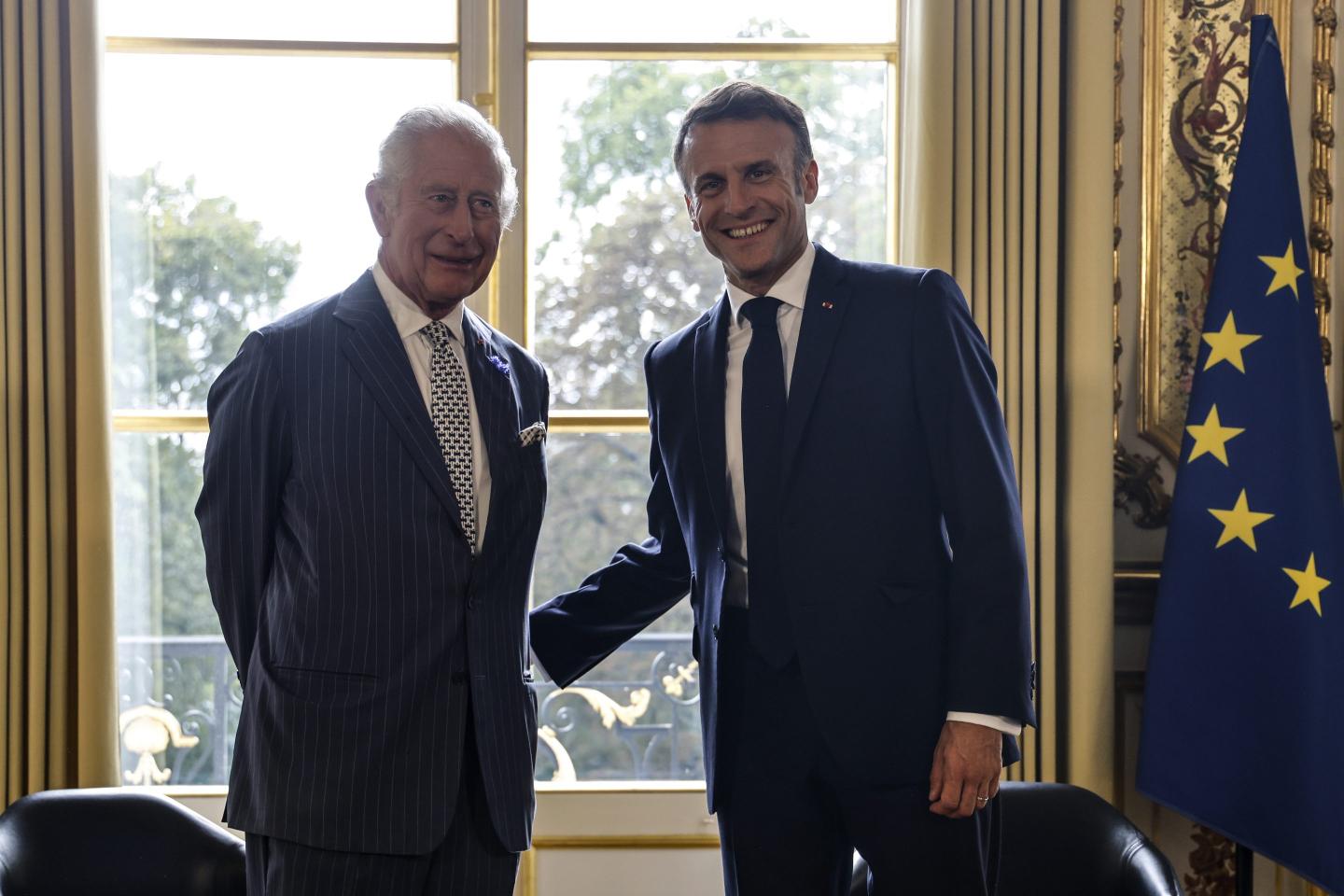 King Charles III, Emmanuel Macron