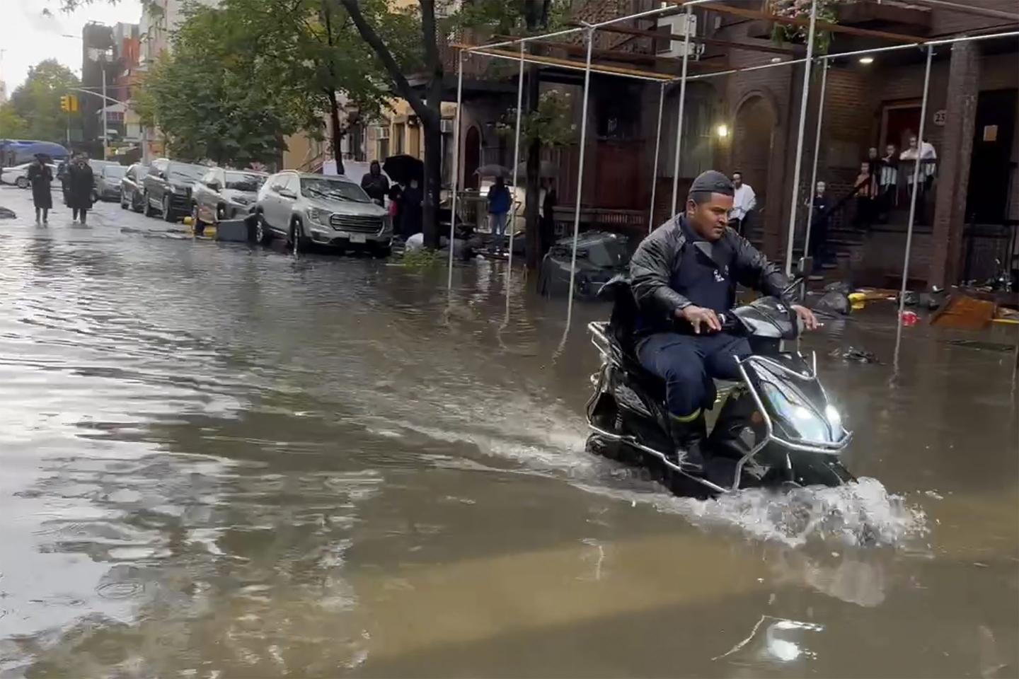 NYC rainstorm