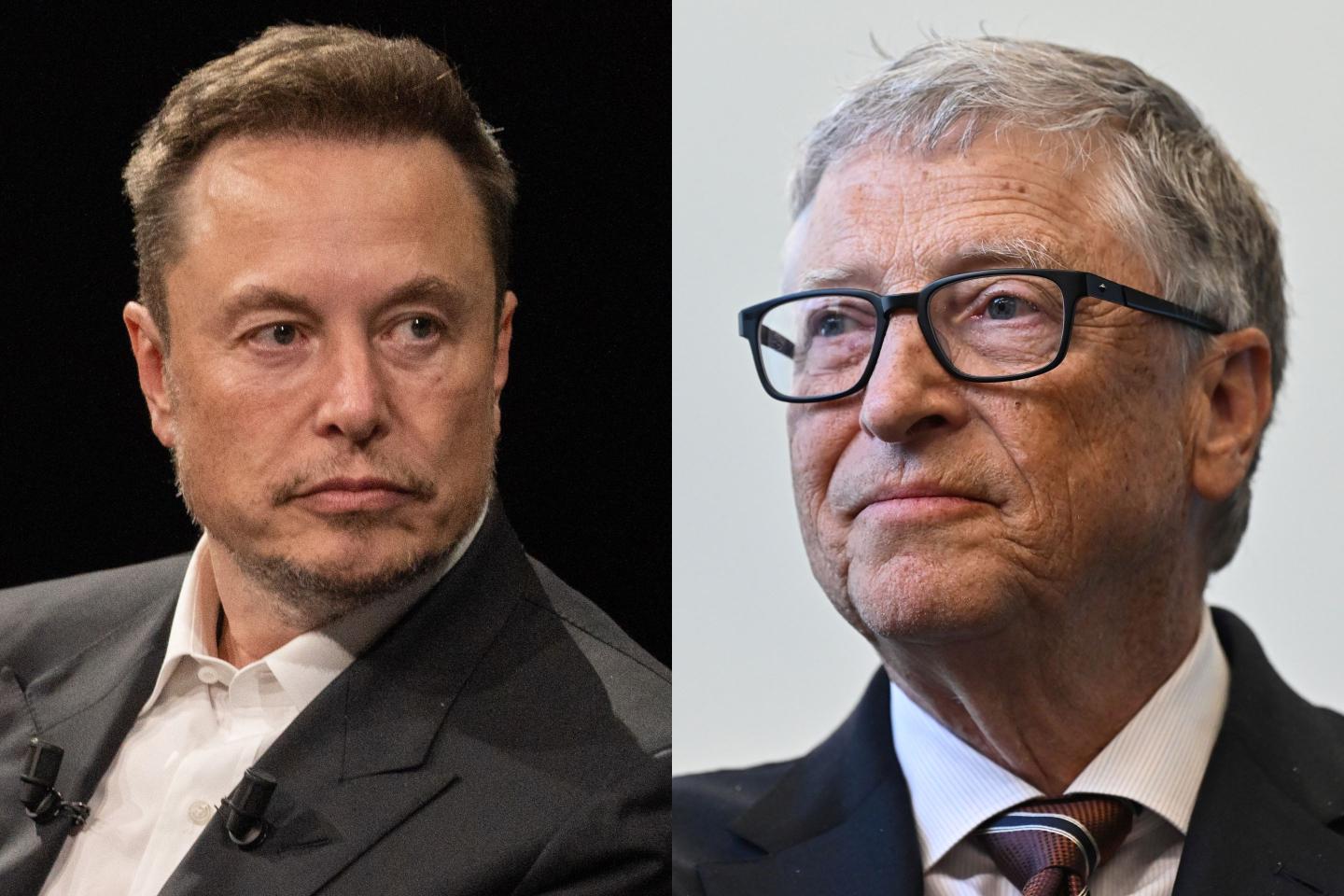 Elon Musk, pictured left, called Bill Gates, pictured right, an "asshole."