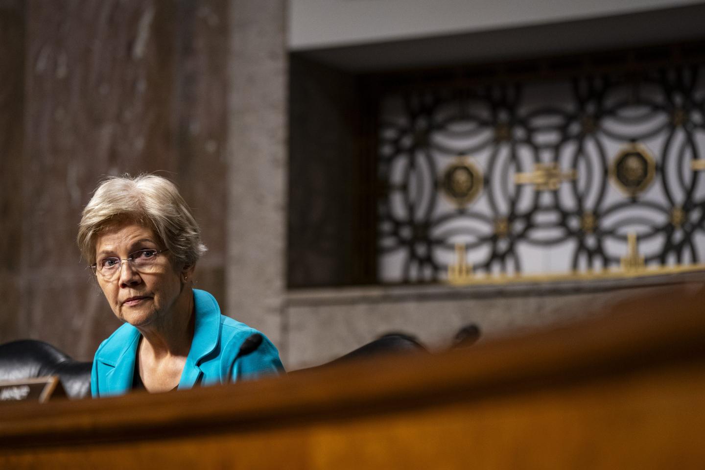 Senator Elizabeth Warren, a member of the Senate Banking Committee.