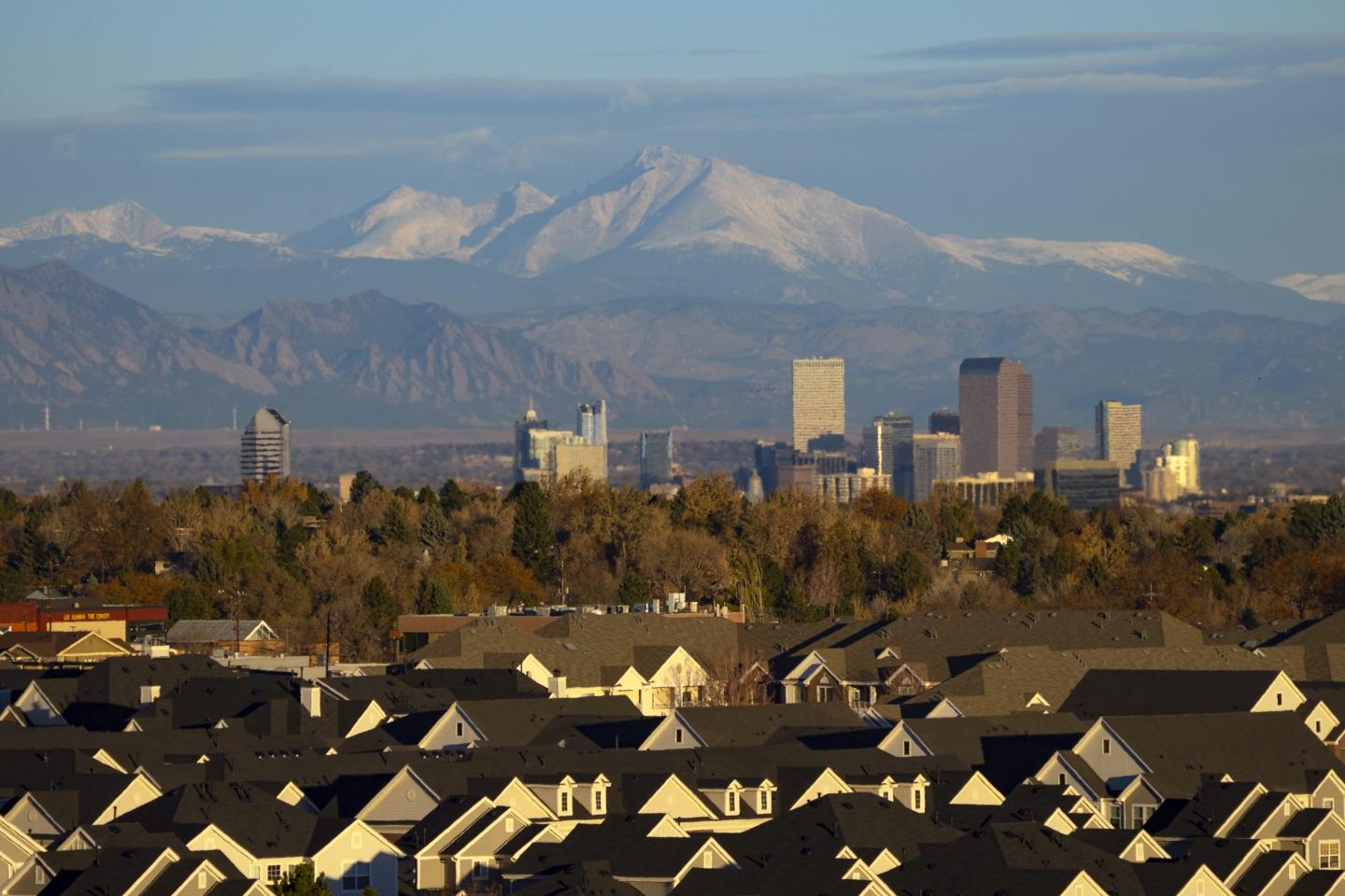 View of the downtown Denver skyline