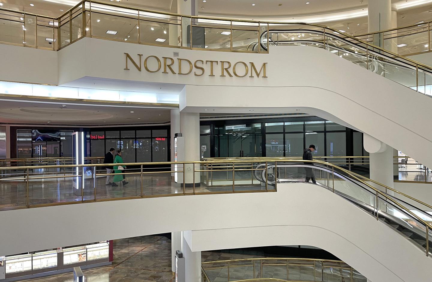 Shoppers walk through an empty Westfield San Francisco Centre on May 11, 2023 in San Francisco, California.